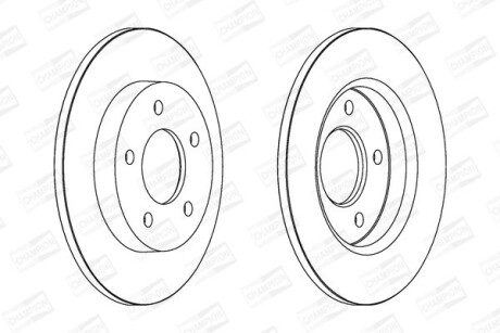 Гальмівний диск задн. Mazda 3/3/Axela (06-21) компл. 2шт CHAMPION 562560CH