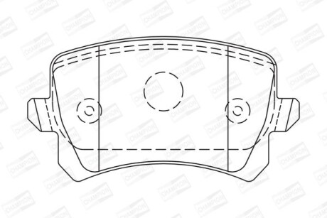 Гальмівні колодки зад. Caddy III/Golf V/Audi A4 03- CHAMPION 573667CH