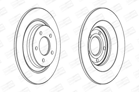 Гальмівний диск задн. MAZDA 5 (CR) 05-10 компл. 2шт CHAMPION 563038CH