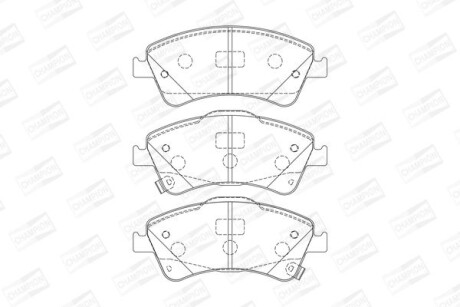 Гальмівні колодки пер. Toyota Avensis 08- (bosch) CHAMPION 572525CH
