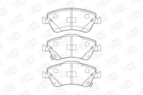Гальмівні колодки пер. Toyota Auris 07-12 (bosch) CHAMPION 572524CH