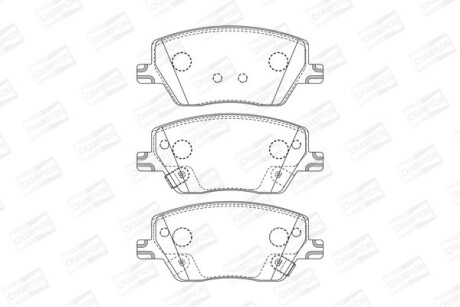 Гальмівні колодки пер. Fiat Tipo 1.3-1.6 16-20 CHAMPION 573626CH