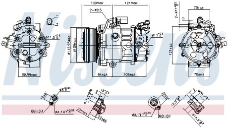 Компресор кондиціонера POLO V 1.6 10-22 NISSENS 890659