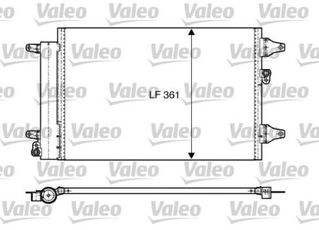 Радіатор кондиціонера Ford Galaxy 2.3i/2.8i/1.9TDI 00-06/VW Sharan 1.8T/2.0i/2.8i/1.9-2.TDI 95-10 VALEO 818004