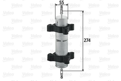 Фільтр паливний BMW/MINI 3/Mini "1,4-3,0 "01-07 VALEO 587514