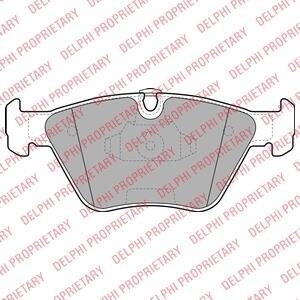 Комплект гальмівних колодок з 4 шт. дисків DELPHI LP1962