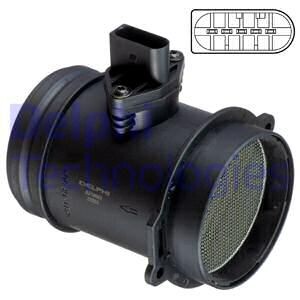 Фото датчик масової витрати повітря DELPHI AF10561-12B1 Датчик масової витрати повітря DELPHI AF10561-12B1