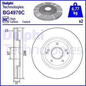 Фото диск гальмівний DELPHI BG4970C Диск гальмівний DELPHI BG4970C