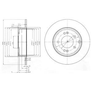 Фото диск гальмівний DELPHI BG4012 Диск гальмівний DELPHI BG4012