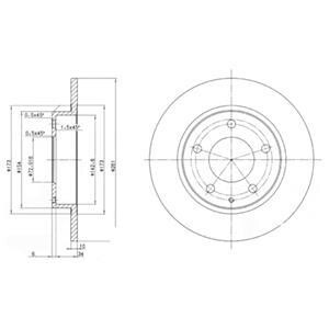 Фото диск гальмівний DELPHI BG2806 Диск гальмівний DELPHI BG2806