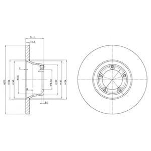 Фото диск гальмівний DELPHI BG2157 Диск гальмівний DELPHI BG2157