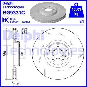 Фото диск гальмівний DELPHI BG9331C Диск гальмівний DELPHI BG9331C