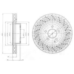 Фото диск гальмівний DELPHI BG9076C Диск гальмівний DELPHI BG9076C