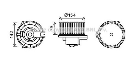 Фото вентилятор салону MERCEDES-BENZ ML-SERIES W163 (1998) ML230 (AVA) AVA COOLING MS8620 Вентилятор салону MERCEDES-BENZ ML-SERIES W163 (1998) ML230 (AVA) AVA COOLING MS8620