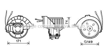 Фото вентилятор обігрівача OPEL ASTRA (1998) (AVA) AVA COOLING OL8627 Вентилятор обігрівача OPEL ASTRA (1998) (AVA) AVA COOLING OL8627
