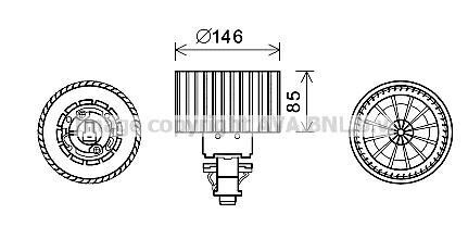 Фото вентилятор салону AUDI 100 C4 (1991) (AVA) AVA COOLING AI8374 Вентилятор салону AUDI 100 C4 (1991) (AVA) AVA COOLING AI8374