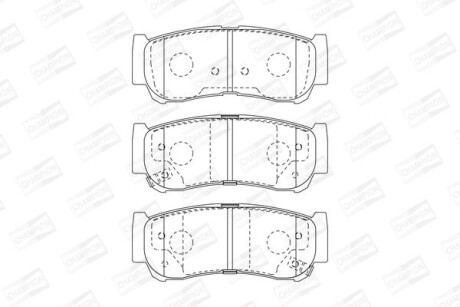 Гальмівні колодки зад. H1/H200/Santa Fe (00-12) CHAMPION 572608CH