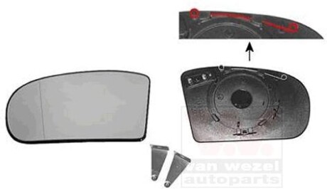Дзерк. вкладиш лів. MB 203 00-07 (Hagus) VAN WEZEL 3032837