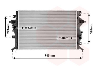 Радіатор охолодження HYUNDAI IONIQ / KIA NIRO VAN WEZEL 82012720