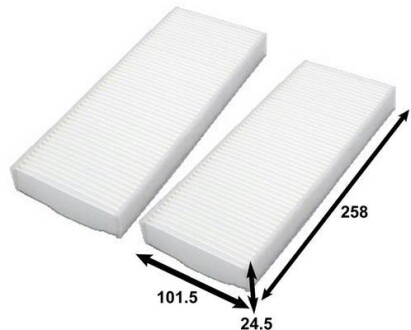 Фільтр повітряний кондиціонера (салону) JS ASAKASHI AC2507SET