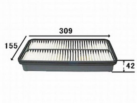 Фільтр повітряний двигуна JS ASAKASHI A161J