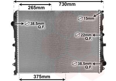 Радіатор охолодження MB E-class (W213/S213)/S-class (W222)/Vito (W447) 16- VAN WEZEL 30002667