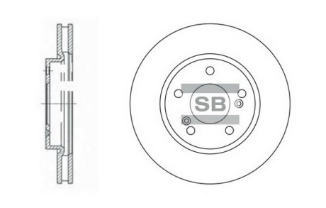 Гальмівний диск Hi-Q (SANGSIN) SD4312