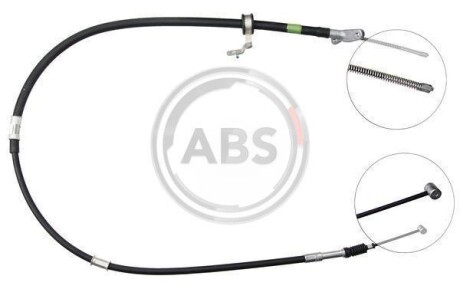 Трос ручного гальма зад. RAV 4 II 00-05 Л. (диск) (1425/1180) A.B.S. K19397