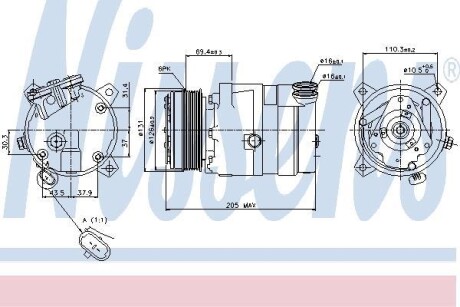Компресор кондиціонера OMEGA B 2.0-3.2 94-03 NISSENS 89062