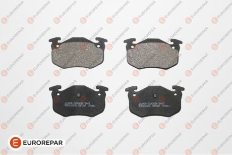 Гальмівні колодки зад. Peugeot 206 99-/Renault Megane I 96-03 EUROREPAR 1617247980