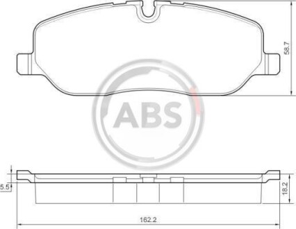 Колодка гальм. диск. передн. (ABS) A.B.S. 37501