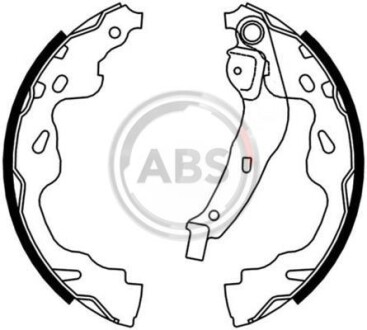Колодка гальм. барабан. (ABS) A.B.S. 9165