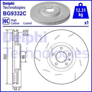 Диск гальмівний DELPHI BG9332C