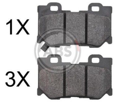 Гальмівні колодки зад. Infiniti FX 08-/Q60/QX70 13- (AKEBONO) A.B.S. 37769