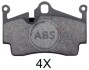 Гальмівні колодки зад. Boxster (987/982)/Cayman (981/987) 04- (BREMBO) A.B.S. 37697 (фото 1)