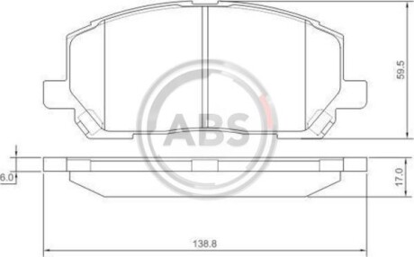 Гальмівні колодки пер. RX (XU10)/Highlander 98-07 (AKEBONO) A.B.S. 37260