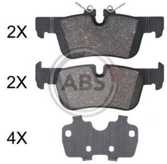 Гальмівні колодки зад. BMW 1 (F40) 19-/i3 (I01) 13-/X1 (F48) 14- (ATE) A.B.S. 35030