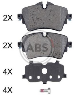 Гальмівні колодки пер. BMW X1 (F48)/ MINI Countryman (F60) 14- (LUCAS/TRW) (D диска 294mm) A.B.S. 35072