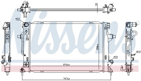 Радіатор охолодження двигуна Elantra VI/Cerato IV 1.6/2.0i 15- NISSENS 636727