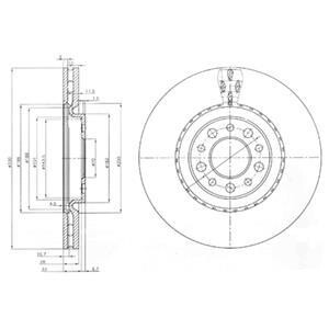 Гальмівний диск пер. Alfa Romeo 159/Brera/Giulietta /Jeep Cherokee 13- (330х28) DELPHI BG3993