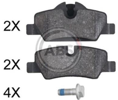 Гальмівні колодки зад. MINI Cooper/One (F55-F57) 13- (LUCAS/TRW) A.B.S. 35049