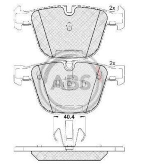 Гальмівні колодки зад. BMW 5 (F07)/7 (F01/F02/F03/F04) 08-17 (ATE) A.B.S. 37704