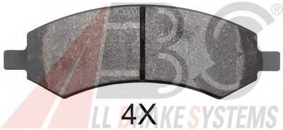Гальмівні колодки пер. RAM 1500/2500 06- A.B.S. 37861