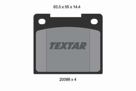 Комплект гальмівних колодок TEXTAR 2008802