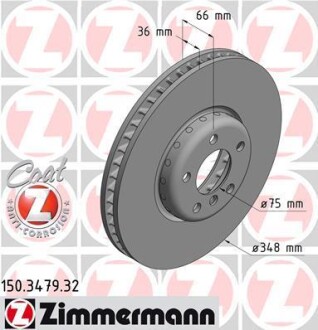 Диск гальмівний ZIMMERMANN 150.3479.32