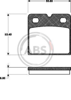 Гальмівні колодки зад. Tesla Model S/X 13- (BREMBO) A.B.S. 37467